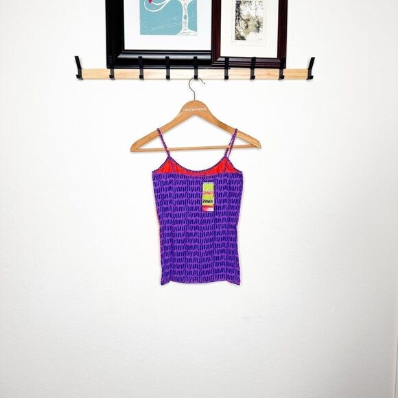 Zumba NWT! Wild for Zumba Spaghetti Strap Tank Coral Reversible Dance Fitness S - Picture 3 of 5